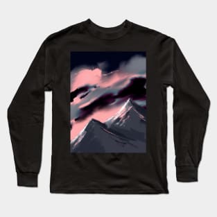 Dark mountain range calling Long Sleeve T-Shirt